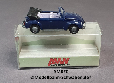 AMW 0020 H0 VW Käfer Cabrio dunkelblau, OVP