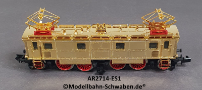 Arnold 2714 N Elektrolok ES1, ohne Antrieb/Elektrik, rollfähig, vergoldet, OVP
