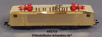 Arnold 2716 N Elektrolok BR 143, ohne Antrieb/Elektrik, rollfähig, vergoldet, OVP