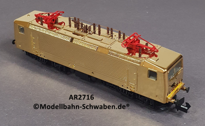 Arnold 2716 N Elektrolok BR 143, ohne Antrieb/Elektrik, rollfähig, vergoldet, OVP