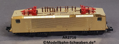 Arnold 2716 N Elektrolok BR 143, ohne Antrieb/Elektrik, rollfähig, vergoldet, OVP