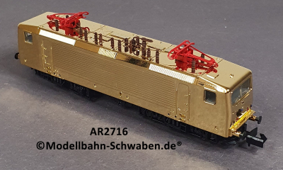 Arnold 2716 N Elektrolok BR 143, ohne Antrieb/Elektrik, rollfähig, vergoldet, OVP