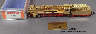 Arnold 2717 N Schlepptender Dampflok BR 01.5, ohne Antrieb/Elektrik, rollfähig, vergoldet, OVP