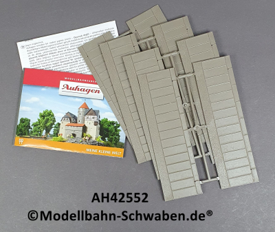 Auhagen 42552 H0/TT Fußsteige, gerade, 8 Stück