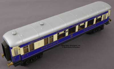 Biller-Bahn Spur 0, Blech/TinPlate Personenwagen Rheingold 1.Kl., DR Mitropa, Länge 375