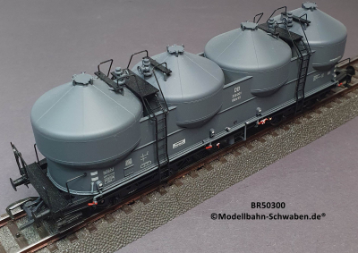 Brawa 50300 H0 Staubbehälterwagen Kkds 55, BN 358 001, DB, OVP Brawa 50300 H0 Staubbehälterwagen Kkds 55, BN 358 001, DB, OVP