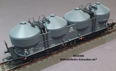 Brawa 50306 H0 Staubbehälterwagen Kkds 55, BN 358 008, DB, OVP Brawa 50306 H0 Staubbehälterwagen Kkds 55, BN 358 008, DB, OVP