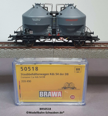 Brawa 50518 H0 Staubbehälterwagen Kds 54, BN 359 490, DB, OVP