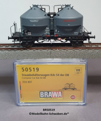 Brawa 50519 H0 Staubbehälterwagen Kds 54, BN 359 497, DB, OVP