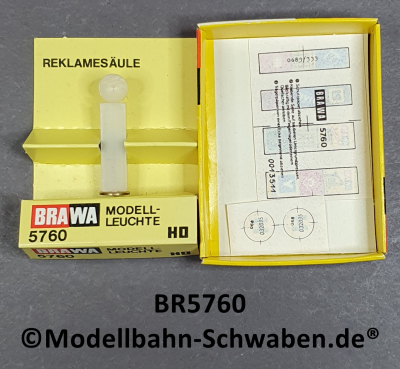 Brawa 5760 H0 Reklamesäule, Schiebebilder lose beigefügt, OVP