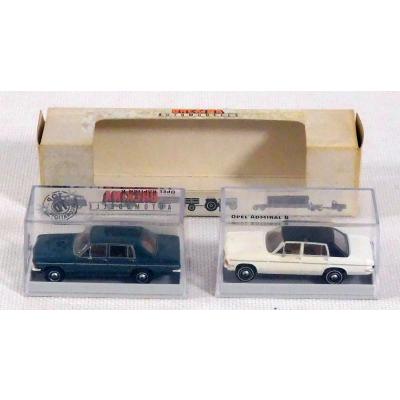 Brekina 10594 M1:87 Modellauto 2er Set Opel Kapitän + Admiral, OVP