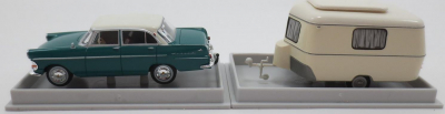 Brekina 20105 M1:87 Modellauto Set Opel Rekord P2 mit Eriba Familia (1961) OVP