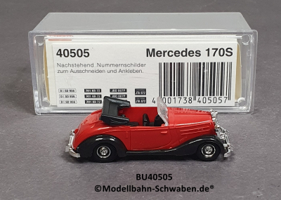 Busch 40505 H0 Mercedes 170 S Cabriolet, rot, OVP
