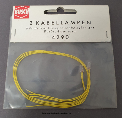 Busch 4290 Miniatur Kabellampen 2 Stk. weiß