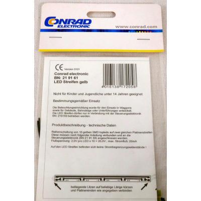 Conrad 219161 LED Streifen gelb Bausatz in OVP