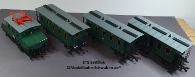 ETS 225001 Spur 0, M1:45, Blech/TinPlate DC, Ellok Set, OVP