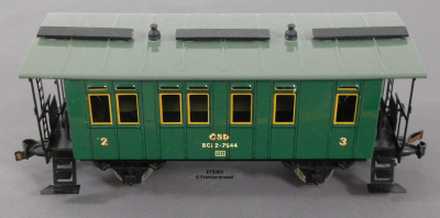 ETS 303 Spur 0, M1:45, Blech/TinPlate Personenwagen, Reihe BCi, 2./3.Kl., CSD, OVP