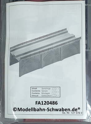 Faller 120486 H0 Arkaden mit Gleisbett, Bausatz, OVP