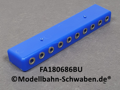 Faller 180686 Verteilerplatte blau mit 20 Anschlussbuchsen für Stecker 2,5 mm
