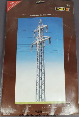 Faller 956 H0 Hochspannungsmasten, 6 Stk., h= 22 cm, Bausatz, OVP
