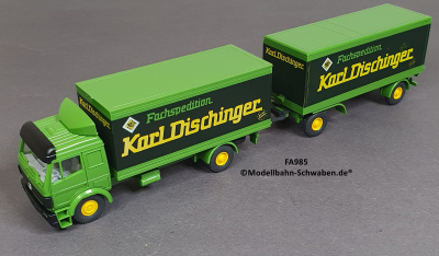 Faller 985 H0 MB Koffer-Hängerzug, Karl Dischinger