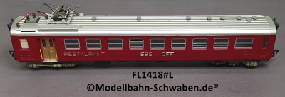 Fleischmann 1418 H0 Personen- / Restaurantwagen, BN Dr 10136, SBB CFF
