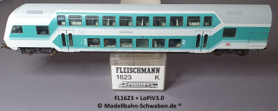 Fleischmann 1623 H0 Doppelstock Steuerwagen DBbzf, DB, OVP, Digital, AC-Variante