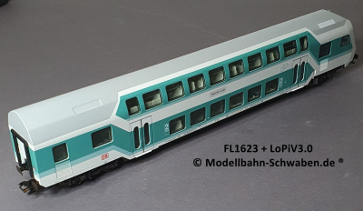 Fleischmann 1623 H0 Doppelstock Steuerwagen DBbzf, DB, OVP, Digital, AC-Variante