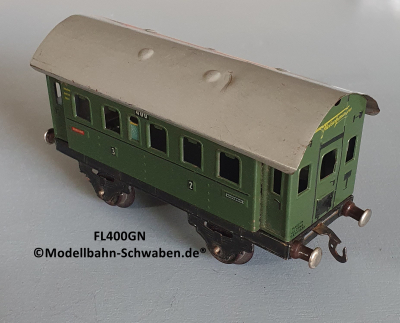Fleischmann 400GN Spur 0, Personenwagen, grün Fleischmann 400GN Spur 0, Personenwagen, grün