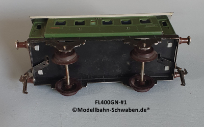 Fleischmann 400GN Spur 0, Personenwagen, grün Fleischmann 400GN Spur 0, Personenwagen, grün