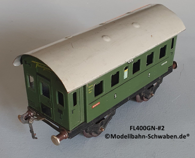 Fleischmann 400GN Spur 0, Personenwagen, grün Fleischmann 400GN Spur 0, Personenwagen, grün