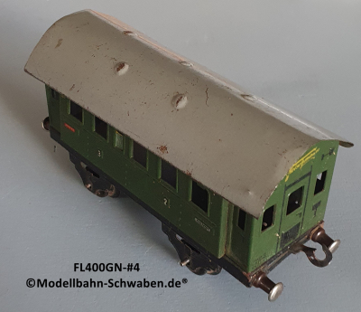 Fleischmann 400GN Spur 0, Personenwagen, grün, Bastler