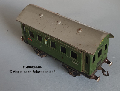 Fleischmann 400GN Spur 0, Personenwagen, grün, Bastler