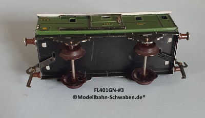 Fleischmann 401GN Spur 0, Packwagen m. Schiebetüren, Grün Fleischmann 401GN Spur 0, Packwagen m. Schiebetüren, Grün