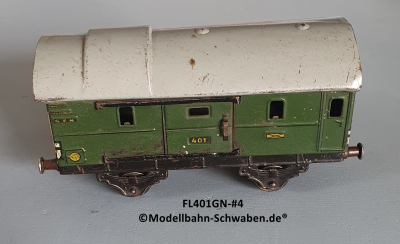 Fleischmann 401GN Spur 0, Packwagen m. Schiebetüren, Grün, Bastler