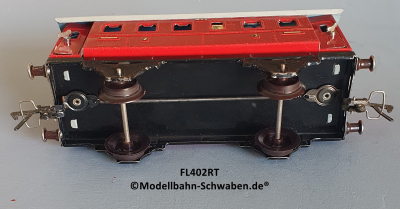 Fleischmann 402 Spur 0, Personenwagen 2./3.Kl., Rot, 4 Schwenktüren Fleischmann 402 Spur 0, Personenwagen 2./3.Kl., Rot, 4 Schwenktüren