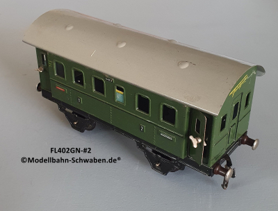 Fleischmann 402GN Spur 0, Personenwagen 1./2.Kl., grün, 4 Schwenktüren