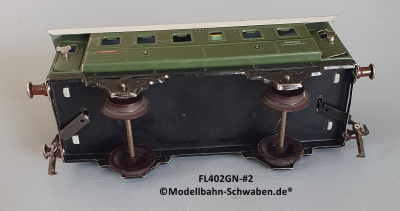 Fleischmann 402GN Spur 0, Personenwagen 1./2.Kl., grün, 4 Schwenktüren