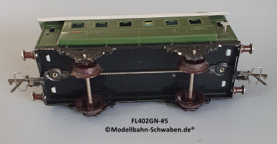 Fleischmann 402GN Spur 0, Personenwagen 1./2.Kl., grün, 4 Schwenktüren