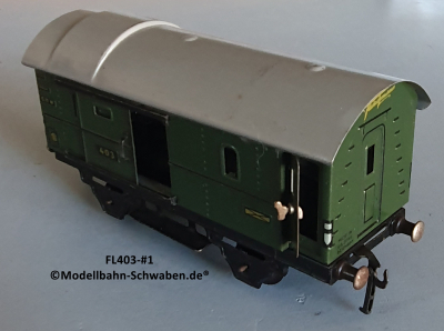 Fleischmann 403 Spur 0, Packwagen m. Schwenk- und Schiebetüren