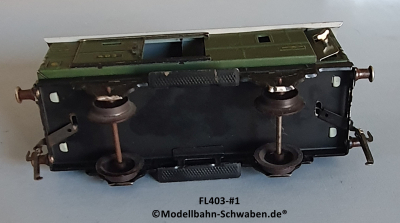 Fleischmann 403 Spur 0, Packwagen m. Schwenk- und Schiebetüren