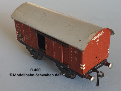 Fleischmann 460 Spur 0, Gedeckter Güterwagen, rotbraun, 2 Schiebetüren, Metall Fleischmann 460 Spur 0, Gedeckter Güterwagen, rotbraun, 2 Schiebetüren, Metall