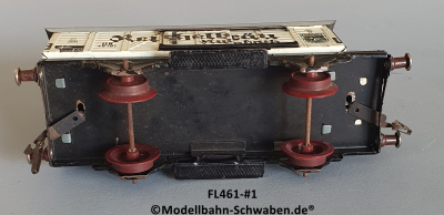 Fleischmann 481-#1 Spur 0, Kühl- / Bierwagen Reichelbräu Kulmbach, Metall, weiss