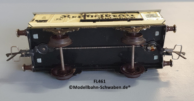 Fleischmann 461 Spur 0, Kühl- / Bierwagen Reichelbräu Kulmbach, Metall, weiss Fleischmann 461 Spur 0, Kühl- / Bierwagen Reichelbräu Kulmbach, Metall, weiss