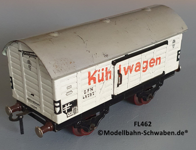 Fleischmann 462 Spur 0, Kühlwagen, weiss, Metall Fleischmann 462 Spur 0, Kühlwagen, weiss, Metall