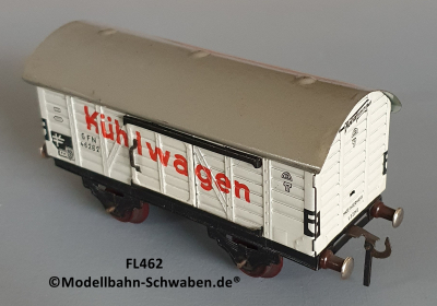 Fleischmann 462 Spur 0, Kühlwagen, weiss, Metall Fleischmann 462 Spur 0, Kühlwagen, weiss, Metall