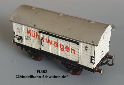 Fleischmann 462 Spur 0, Kühlwagen, weiss, Metall Fleischmann 462 Spur 0, Kühlwagen, weiss, Metall