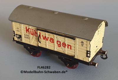 Fleischmann 462 Spur 0, Kühlwagen, beige, Metall