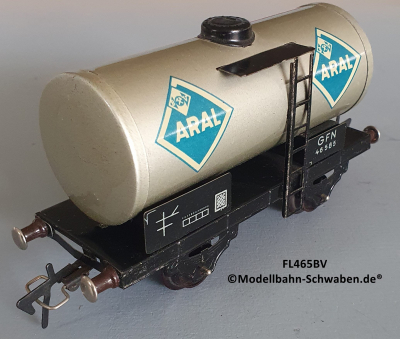 Fleischmann 465 BV Spur 0, Kesselwagen ARAL, 2-achs, Metall