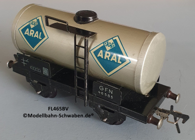 Fleischmann 465 BV Spur 0, Kesselwagen ARAL, 2-achs, Metall